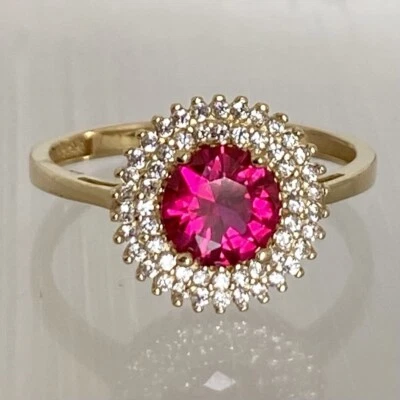 14K Authentic Solid Yellow Gold Women’s Tourmaline Ring Size 8.25 - Image 1 of 4