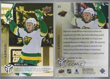 2020 Upper Deck Game Dated Moments March Gold /100 Kirill Kaprizov #25 Rookie RC