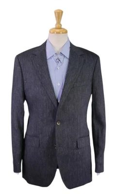 Bonobos Standard Fit Gray 100% Linen Blazer Jacket 38L 38R New! - Image 1 of 4
