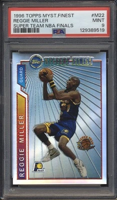 Mystery Finest Super Team NBA Finals 1996 refractor Reggie Miller PSA 9 Pacers Foto 1 de 2