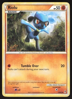 Riolu 50/95 Non-holo Uncommon Call of Legends MP - Image 1 of 2