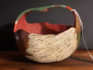 "Aus unserem Kürbis" - handbemalter Entenkürbiskorb sehr süß - Bild 1 von 8