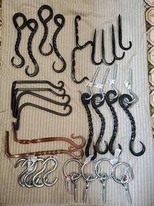 Eight S.hooks.6 Plant Hangers Hooks.or Bird Feeders.6.cutie Hooks.4 S...4.moring - Picture 1 of 24