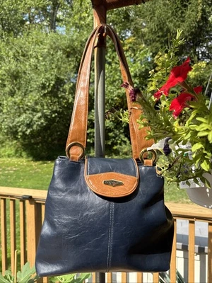 Capezio Blue Purse Handbag/Shoulder Bag Faux Leather EUC - Image 1 of 4