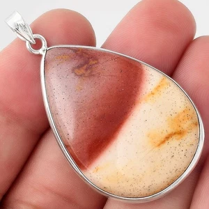 Natural Red Mookaite 925 Sterling Silver Pendant Jewelry P-1001 - Picture 1 of 5