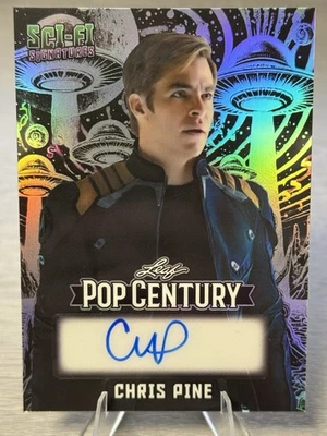 🍿CHRIS PINE 2025 Leaf Pop Century Sci-Fi Signatures Auto SSP /10 #STAR TREK!🍿 - Image 1 of 2