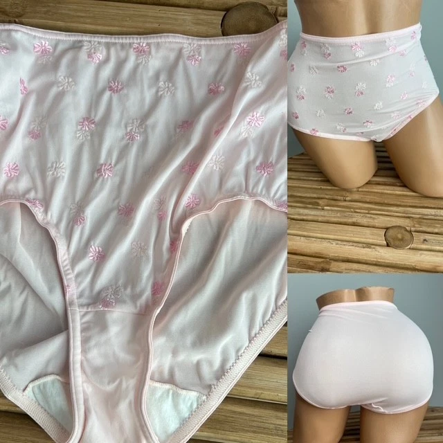 VINTAGE by WARNERS #55188 FLORAL EMBROIDERY PANTIES sz 8 - Image 1 of 1
