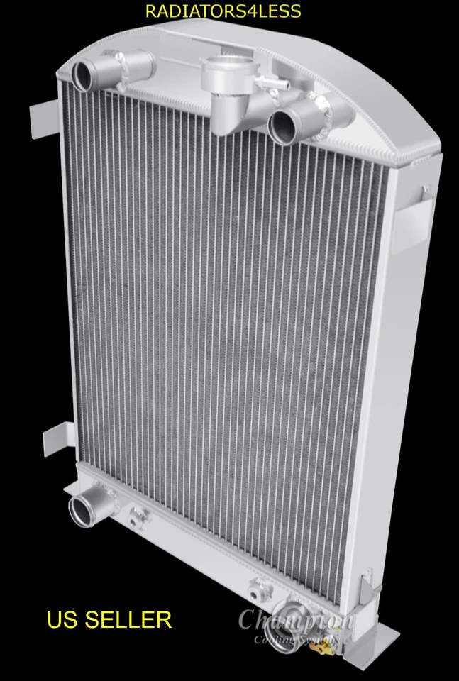 CHAMPION 3 ROW ALL ALUMINUM RADIATOR 1930 1931 FORD MODEL A FLATHEAD ENGINE - Image 1 of 3