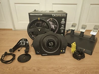 Thrustmaster TX Racing Wheel Leather Edition with T3PA Pedals Xbox (Mint) Boxed - Image 1 of 4