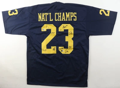 Michigan Wolverines 2023 National Champions Sewn Jersey Signed by 10-COA (BAS) - Image 1 of 3