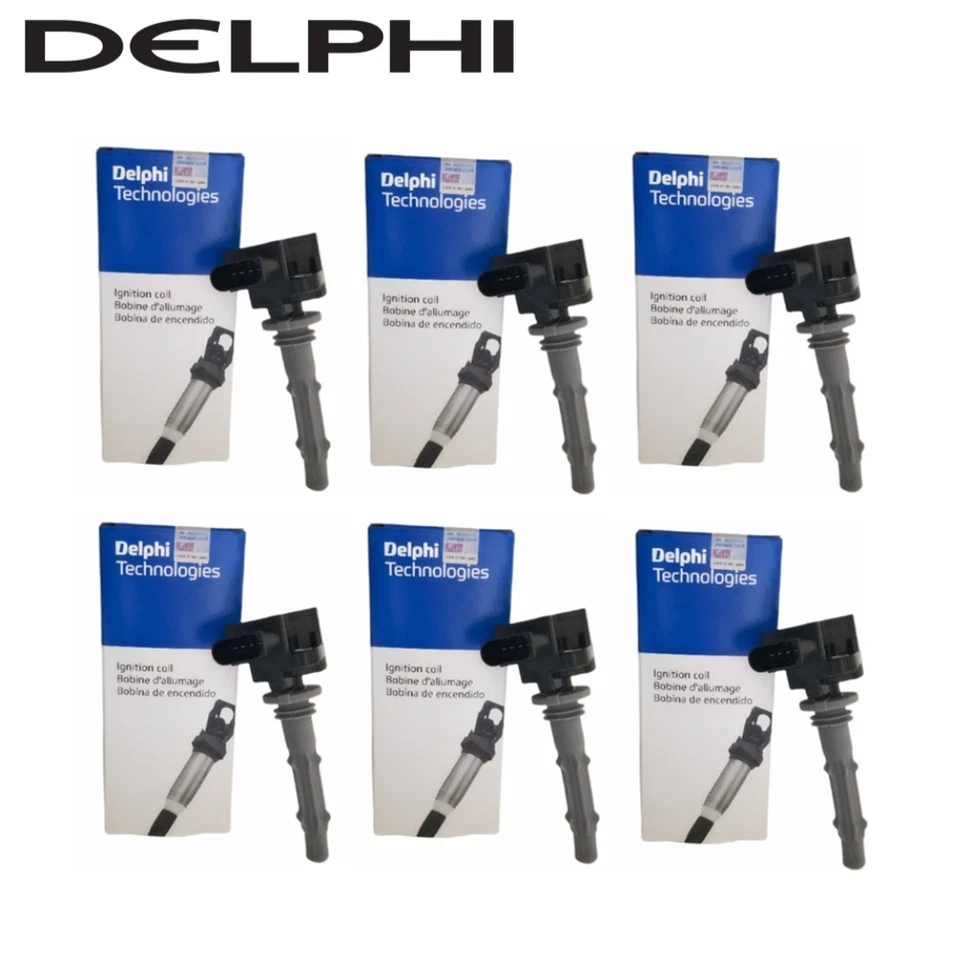 2007-2008 For Mercedes CLK280 SLK280 3.0L 6pcs OEM Delphi Ignition Coil Assembly - Image 1 of 4