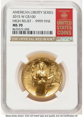 2015-W G$100 American Liberty High Relief Red Book NGC MS70 (771924031) - Image 1 of 2