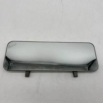 Vintage Buick Logo MCM Rat Rod Clip On Sun Visor Vanity Mirror - Imagem 1 de 4