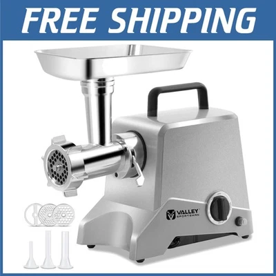 Molinillo de carne eléctrico de acero inoxidable con relleno de salchichas Foto 1 de 4