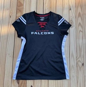 Atlanta Falcons NFL Team Apparel Damen Large schwarz tailliert Shirt vorne zum Binden - Bild 1 von 7