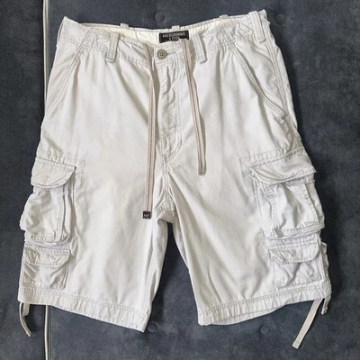 Abercrombie & Fitch Extra Long 10 Pocket Cargo Shorts Tan Heavy Y2K 32 RARE - Image 1 of 4