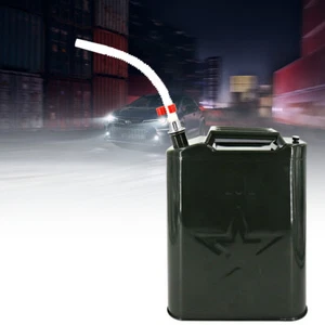 20L LITRE METAL JERRY CAN GREEN CAR STORAGE FUEL PETROL DIESEL CONTAINER - Picture 1 of 11