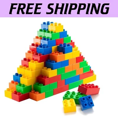 STEM Building Blocks - 300 Jumbo Blocks in 5 Bright Colors for Creative Play - Image 1 of 4