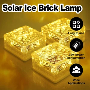 Square Solar Ice Brick Buried Lamp 1.2v 1w 6led Lights Cube With Led Light Warm - Picture 1 of 8