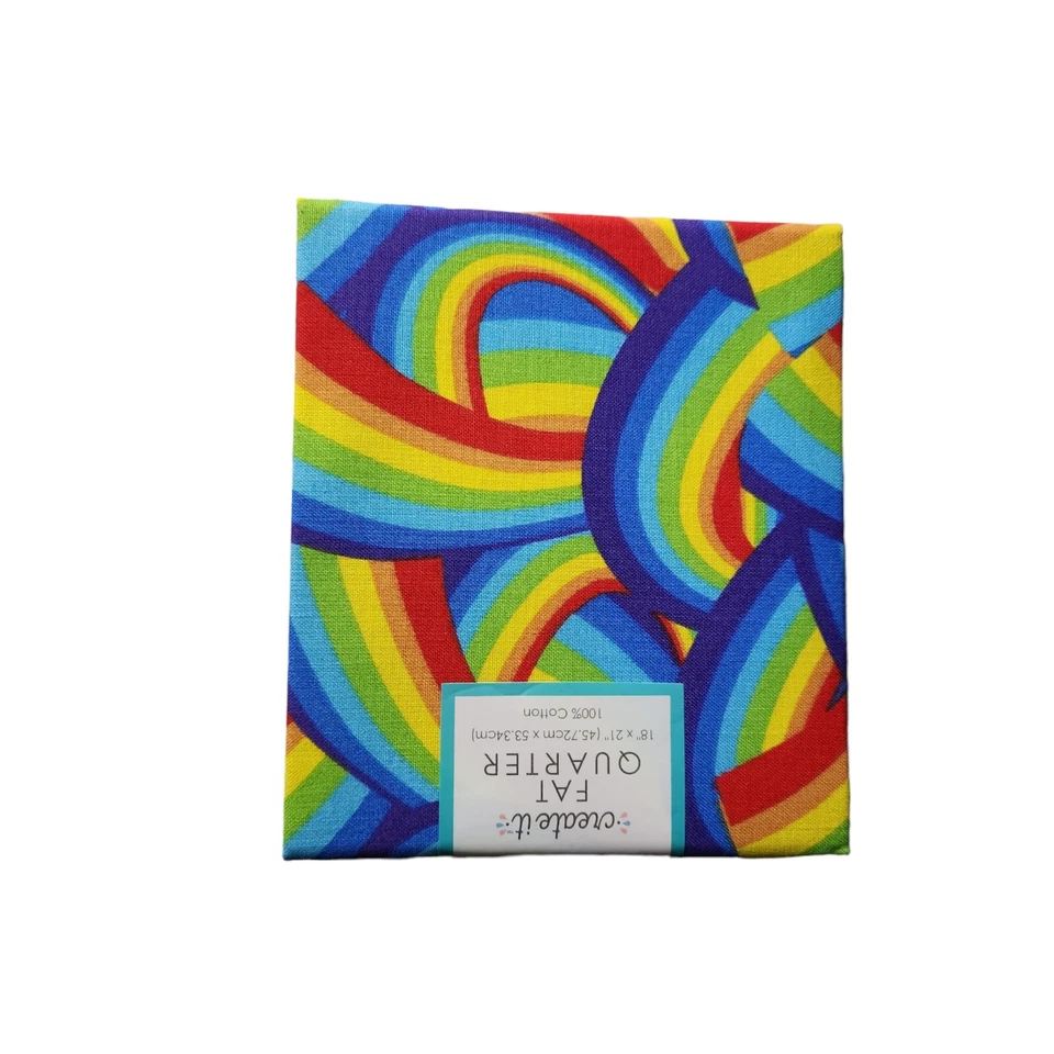 Rainbows Fat Quarter 100 Cotton Create It