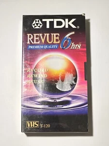 NEW Sealed TDK Revue Blank VHS Tape, T-120 Premium Quality 6 hours - Picture 1 of 3