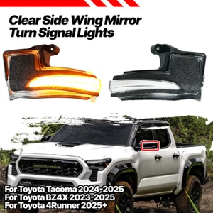 Luz de señal de giro de espejo lateral LED secuencial transparente para Toyota Tacoma BZ4X 23-25 - Imagen 1 de 8