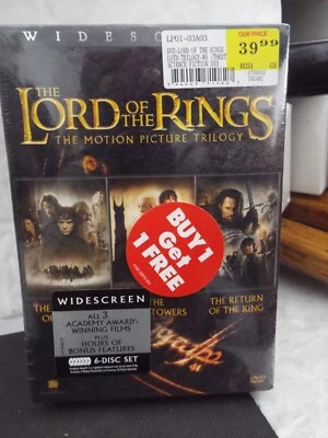 Widescreen Lord Of The Rings Trilogy DVD Set Unopened - Imagem 1 de 4