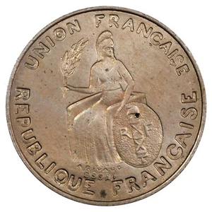 New Caledonia - 50 Centimes 1948 PATTERN COIN French Union Nickel-Bronze KM.E2 - Picture 1 of 2