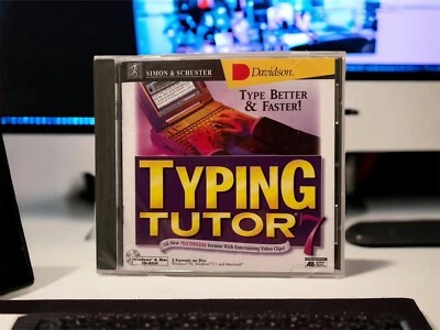 TYPING TUTOR 7 Simon & Schuster CD-ROM Brand New Sealed Windows 95 -3.1 - Mac - Image 1 of 4