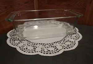 PYREX® 215-B OVENWARE CLEAR GLASS 9 X 5 X3 LOAF/BAKING DISH MADE IN THE USA - Picture 1 of 11