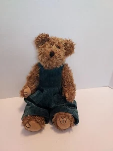 Salopette vintage Ty Brown Bear Grover in velluto a coste verde peluche autunno inverno - Foto 1 di 6