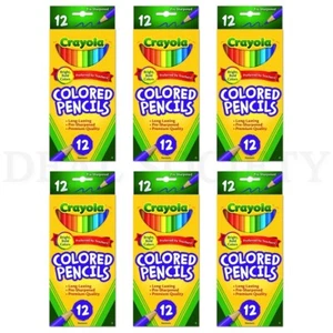 Crayola Bright Bold Colored Pencils Assorted Color 12 ct Lot of 6 - Picture 1 of 1