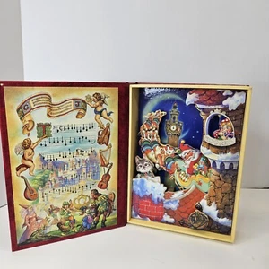 World Bazaar Musical Wooden Cut Out Joy Music Box Christmas Song  - Picture 1 of 13