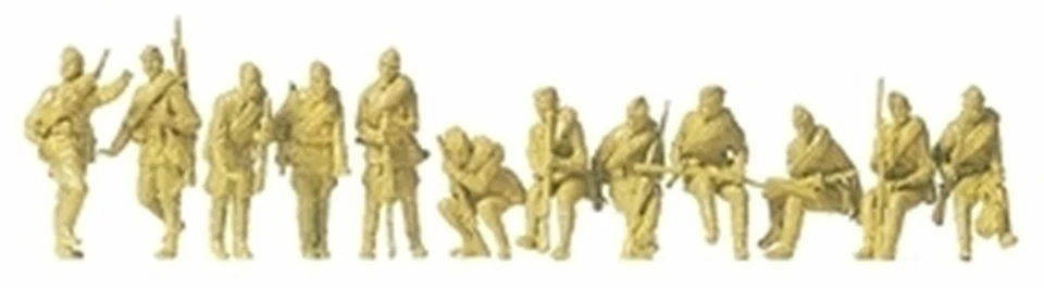 Russian Infantrymen on a Tank. Preiser 16545 New 1/87 Scale Plastic Kit - Image 1 of 1