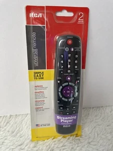 NEW RCA RCR002RWDZ 2-Device Universal Remote with Streaming Player Codes - Black - Picture 1 of 3