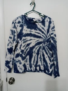 J. Crew blau weiß Batik Langarm Pullover Sweatshirt neu ohne Etikett - Bild 1 von 6