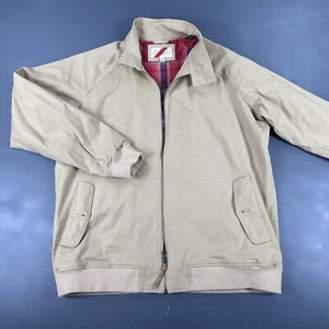Best Made Co Jacket Men XL Brown Khaki Tour Chore Travel Plaid Lined Harrington - Picture 1 of 10