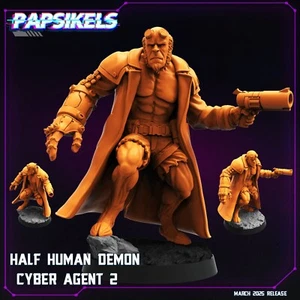 Half Demon Cyber Agent 2 | Cyberpunk | Papsikels | 32mm Scale - Picture 1 of 1