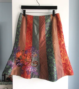 New Fancy Carlisle Women Fit & Flare Knee Length Multi Panel Skirt Sz. 10 or M - Picture 1 of 15