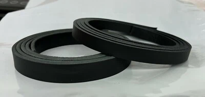 Black Leather Strip Strap/Belt Blank 3/8" to 1-1/2"   9-10 oz FREE SHIPPING - Image 1 of 3