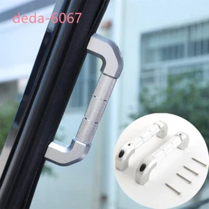 Silver Alloy Replace A-Pillar Grab Handle Trim For Land Rover Defender 2004-2018 - Picture 1 of 15