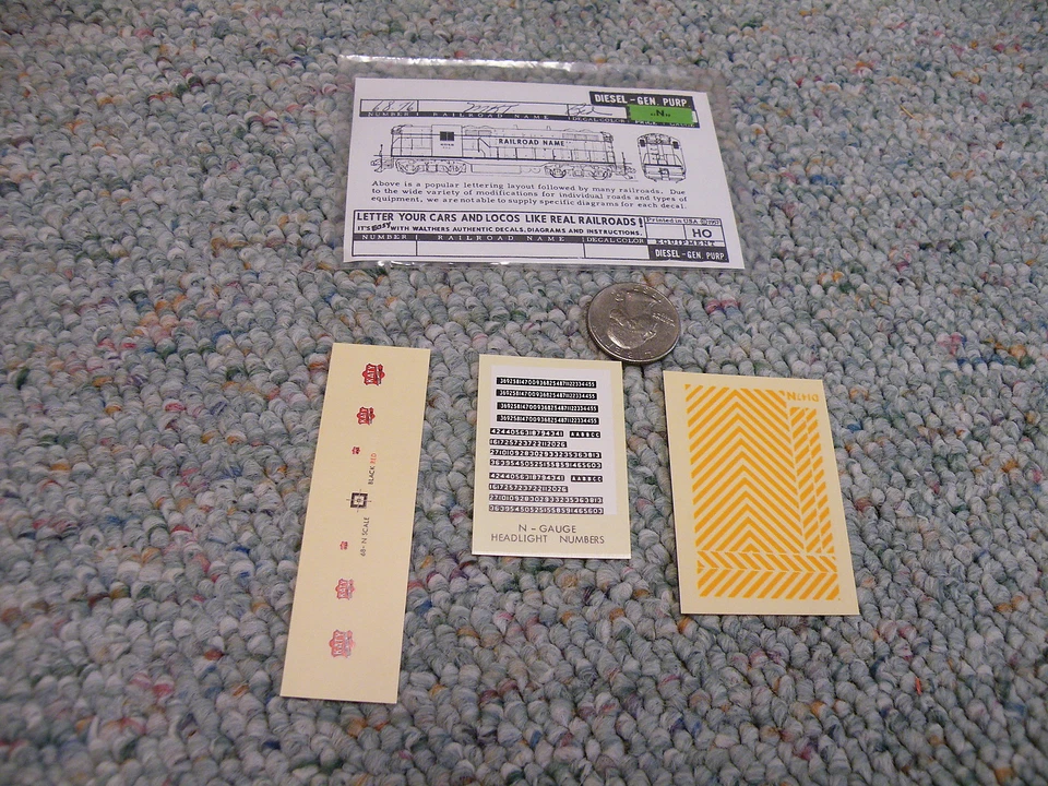 Walthers decals N Diesel General Purpose 68-76 MKT Missouri Kansas Texas red  P8 - Image 1 of 1