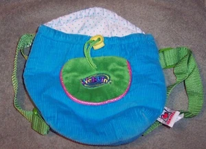 Webkinz Ganz Plüsch Haustier Tragetasche Rucksack Tornister grün blau GUC - Bild 1 von 2