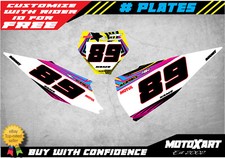  custom number plate graphics for KTM SXF 250 450 2019 NEON STYLE stickers