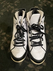 Nike Air Jordan Flight School Shoes US White Black High Top 2010 395627-108 sz 9 - Picture 1 of 11