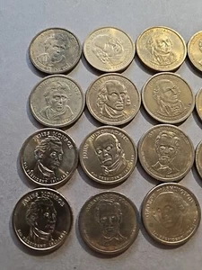 18) Presidential Gold Tone $1 Coins - Picture 1 of 5