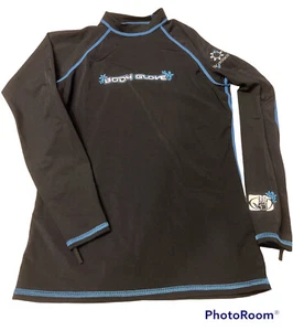 Body Glove Long Sleeve Mock Neck Swim Shirt Kids Size L Large Black UVP 50 - Picture 1 of 6