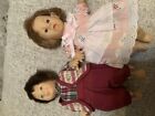 Vtg Lot of 2 AA Gigo Palm Pals Kids Funny Happy Faces 8" Dolls