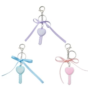 Bowknot Heart Key Keychain Cute Pendant Keyring Hanging Ornament Key Holder - Zdjęcie 1 z 11