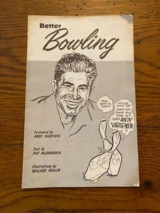 Vtg 1950s Better Bowling Pamphlet feat. Andy Varipara - Security National Bank - Picture 1 of 5
